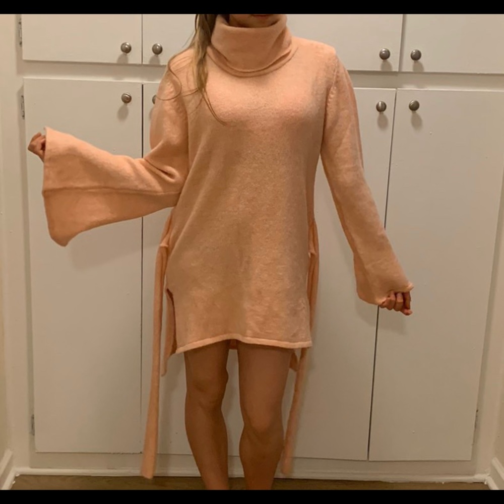 New warm dress. Peach color